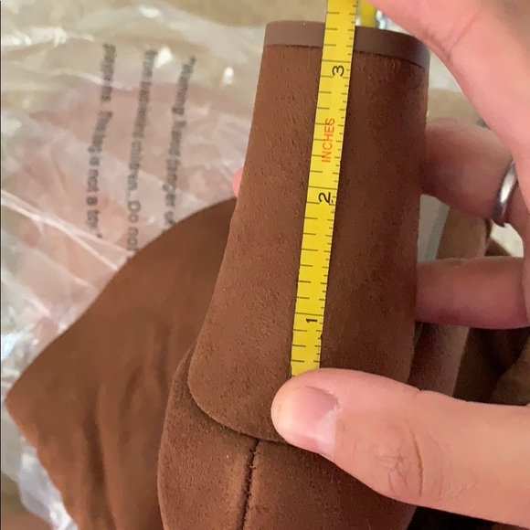 Size 10 Black faux suede slouchy Knee High Boot - Picture 8 of 8